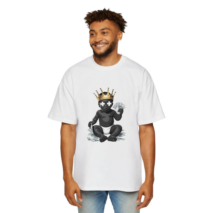 Heavy Oversized Tee - 'Time Is Money' Graphic Tee for Trendy Streetwear Lovers - White - S - Heavy Oversized Tee - 'Time Is Money' Graphic Tee for Trendy Streetwear Lovers - Tatoo Tee