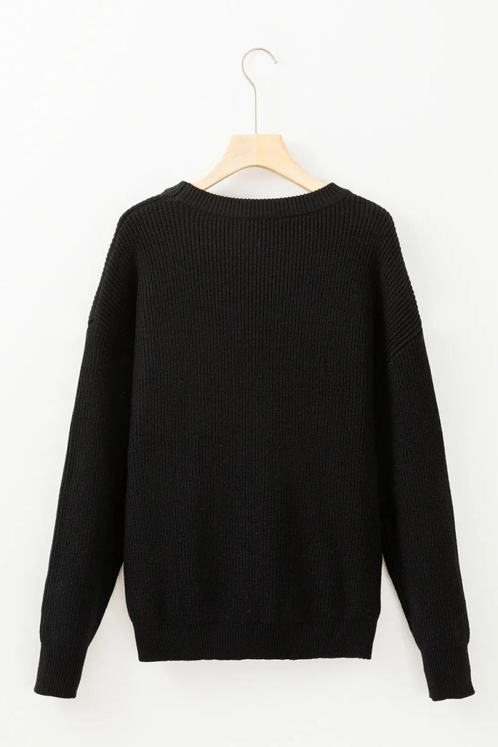 HELLO PUMPKIN Round Neck Long Sleeve Sweater - Black - S - bc14f0f4 - bb59 - 4169 - b2cd - fd3e77651ac1 - Max - Tatoo Tee