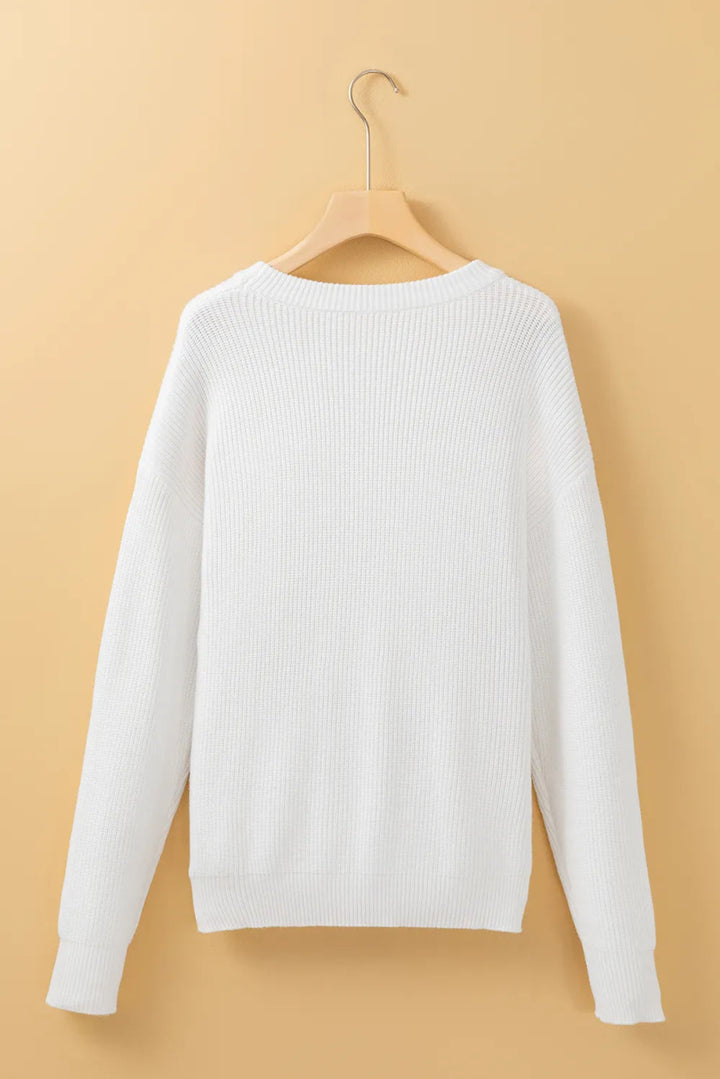 HELLO PUMPKIN Round Neck Long Sleeve Sweater - White - S - 52f2f5f5 - 90fe - 47d1 - 99ca - 3bc954469927 - Max - Tatoo Tee