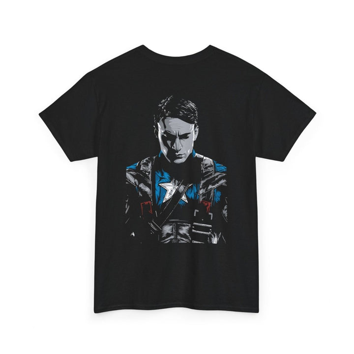 Heroic Unisex Heavy Cotton Tee Featuring Iconic Superhero Design - Black - S - Heroic Unisex Heavy Cotton Tee Featuring Iconic Superhero Design - Tatoo Tee