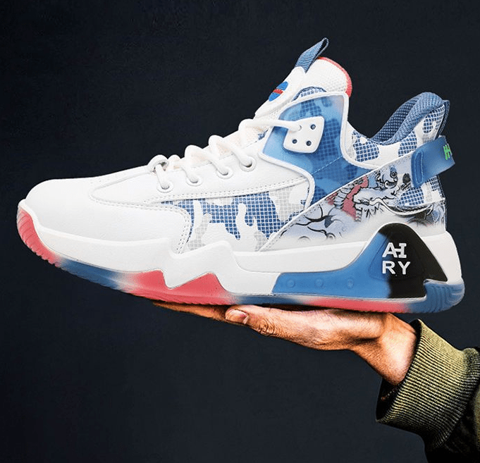 High top men shoes with breathable leather surface casual sports thick soles shoes trendy and versatile - Grayish blue - 39 - High top men shoes with breathable leather surface casual sports thick soles shoes trendy and versatile - Tatoo Tee