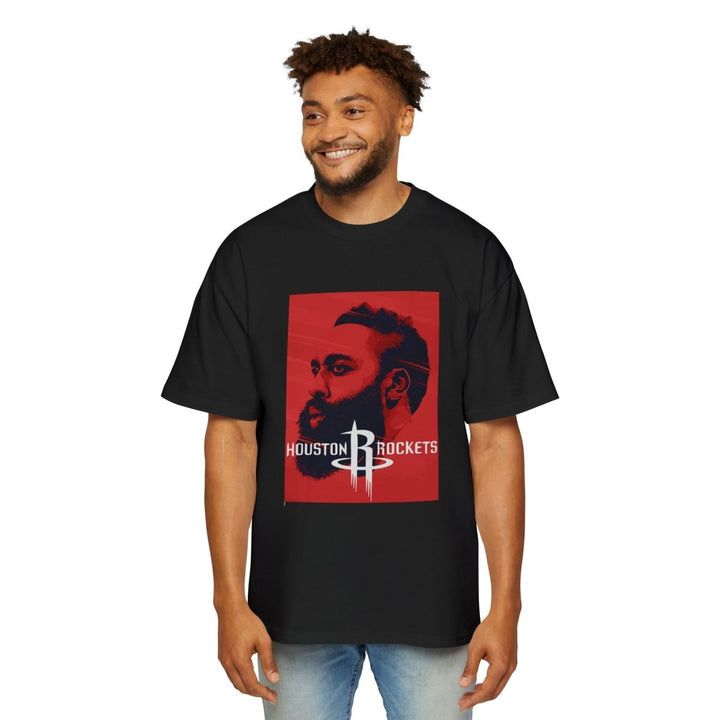 Houston Rockets Oversized Men's Tee - Sports Fan Apparel for Game Day - S - Black - Houston Rockets Oversized Men's Tee - Sports Fan Apparel for Game Day - Tatoo Tee