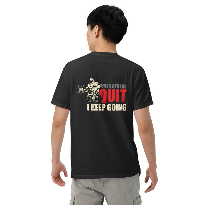 I Keep Going Unisex garment - dyed heavyweight t-shirt - S - Product mockup - Tatoo Tee