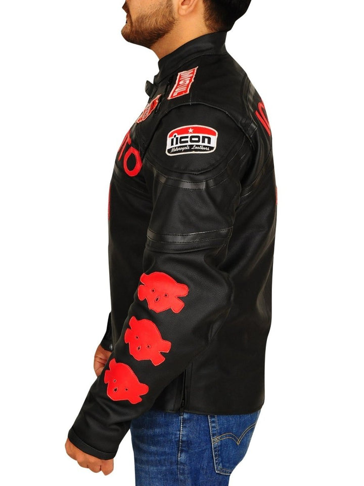 Iconic Icon Moto Biker Jacket - Male - XS - Iconic Icon Moto Biker Jacket - Tatoo Tee