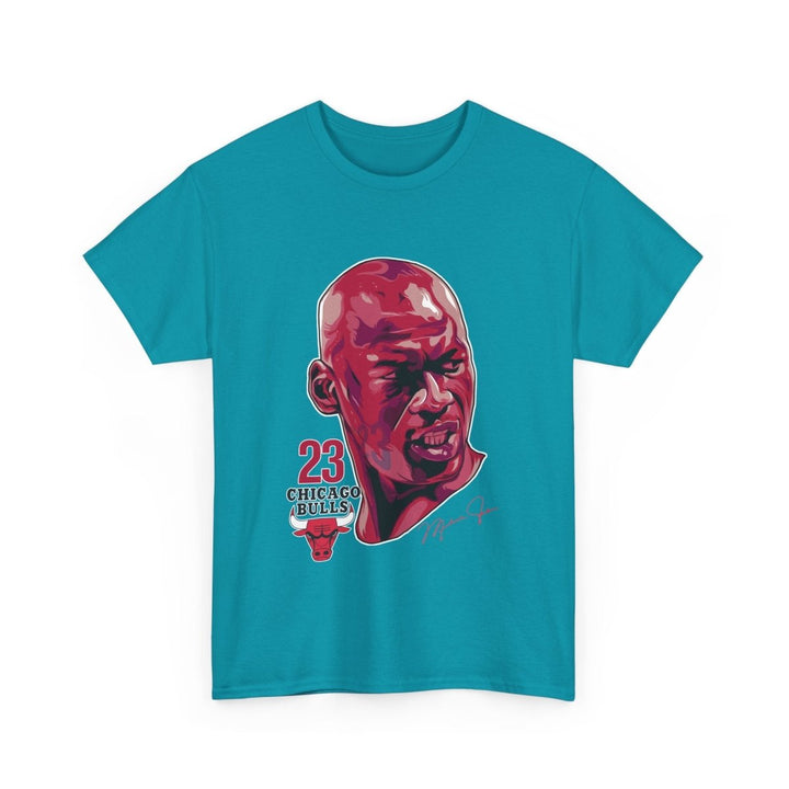 Iconic Michael Jordan Unisex Heavy Cotton Tee - Chicago Bulls Tribute Shirt - Navy - S - Iconic Michael Jordan Unisex Heavy Cotton Tee - Chicago Bulls Tribute Shirt - Tatoo Tee