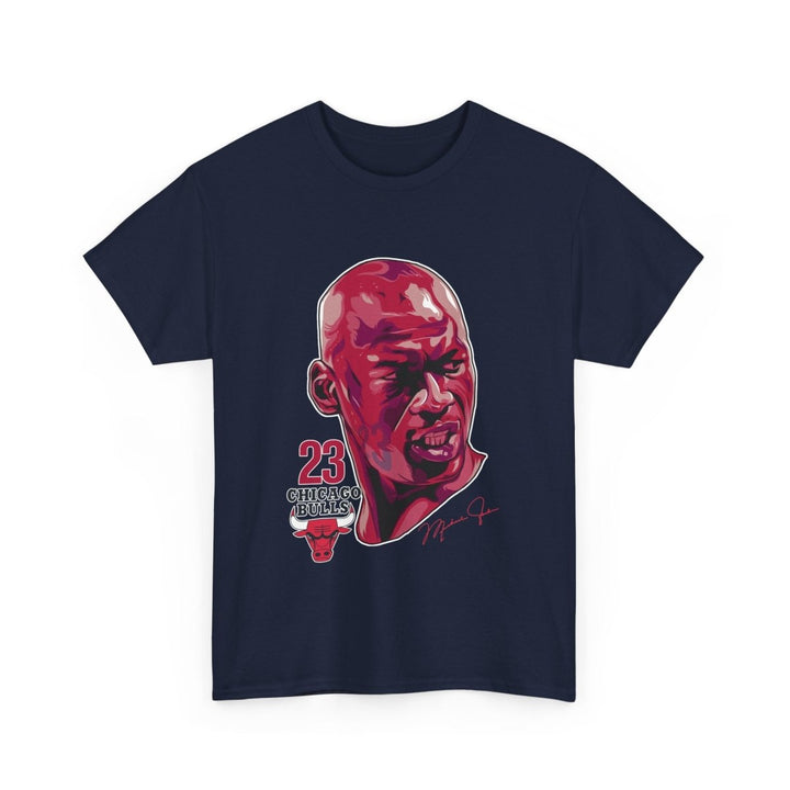 Iconic Michael Jordan Unisex Heavy Cotton Tee - Chicago Bulls Tribute Shirt - Navy - S - Iconic Michael Jordan Unisex Heavy Cotton Tee - Chicago Bulls Tribute Shirt - Tatoo Tee