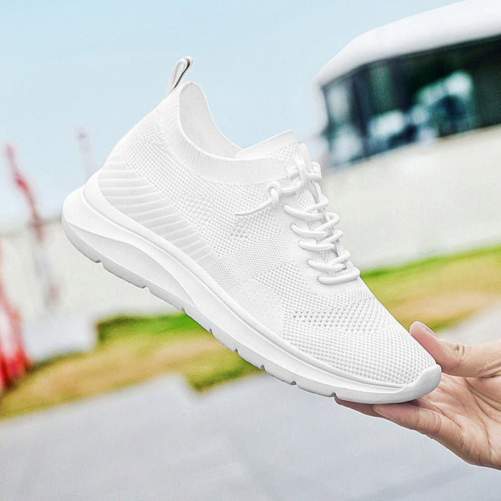 Indoor height increasing sports and leisure shoes for men white invisible height increasing shoes 7CM - Black Height - Enhancing 7CM - 36 - Indoor height increasing sports and leisure shoes for men white invisible height increasing shoes 7CM - Tatoo Tee