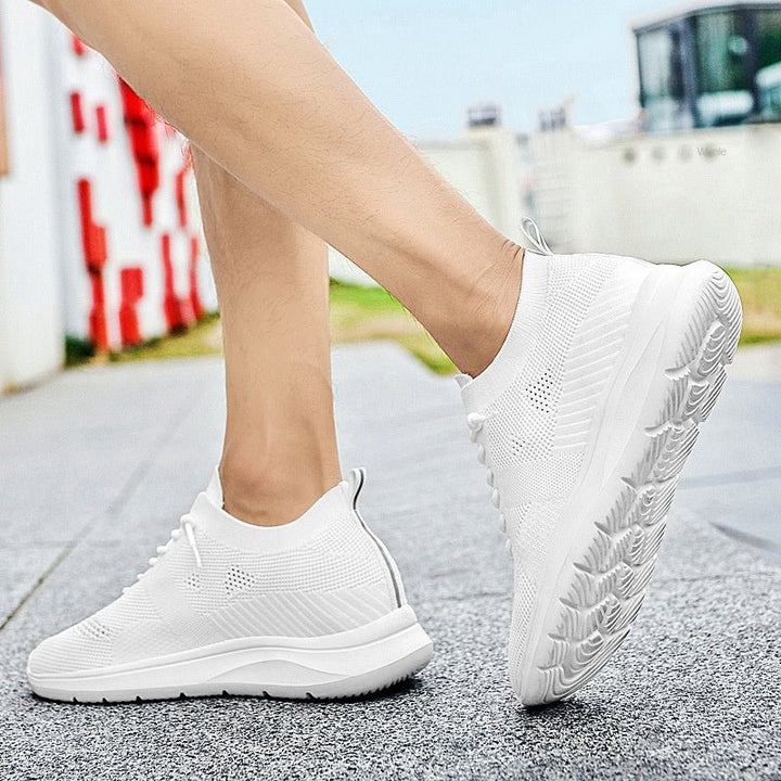 Indoor height increasing sports and leisure shoes for men white invisible height increasing shoes 7CM - White Height Increase 5CM - 36 - Indoor height increasing sports and leisure shoes for men white invisible height increasing shoes 7CM - Tatoo Tee