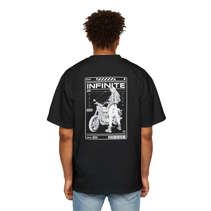 Infinite Motorcycle Graphic Oversized Tee - S - Midnight Blue - Infinite Motorcycle Graphic Oversized Tee - Tatoo Tee