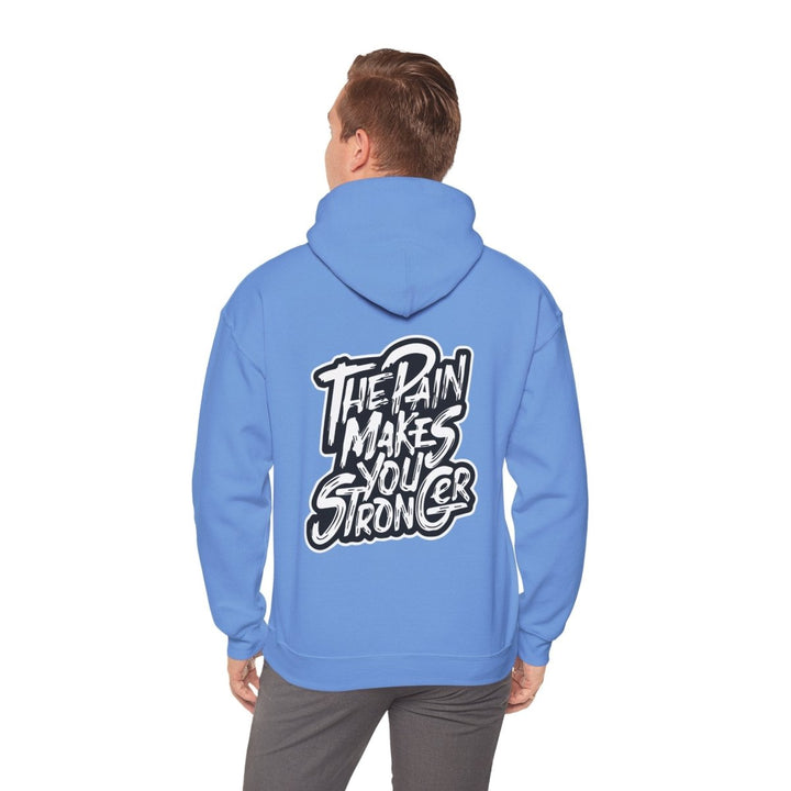 Inspirational Hoodie - "The Pain Makes You Stronger" Unisex Heavy Blend Sweatshirt - Carolina Blue - S - Inspirational Hoodie - "The Pain Makes You Stronger" Unisex Heavy Blend Sweatshirt - Tatoo Tee