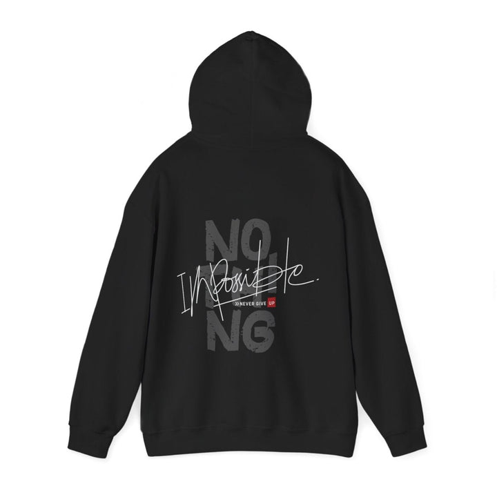 Inspirational Message Hoodie - Unisex Heavy Blend™ | 'Nothing Is Impossible' Design - Purple - S - Inspirational Message Hoodie - Unisex Heavy Blend™ | 'Nothing Is Impossible' Design - Tatoo Tee