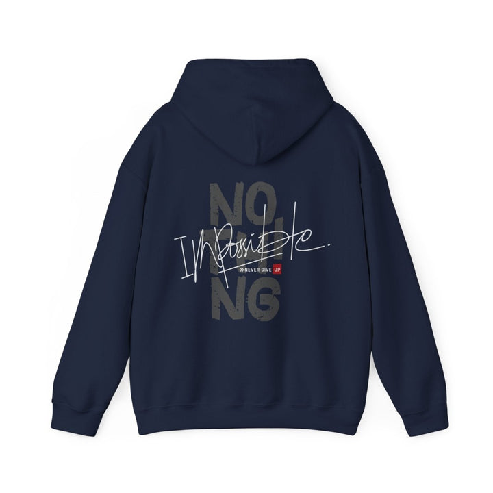 Inspirational Message Hoodie - Unisex Heavy Blend™ | 'Nothing Is Impossible' Design - Purple - S - Inspirational Message Hoodie - Unisex Heavy Blend™ | 'Nothing Is Impossible' Design - Tatoo Tee