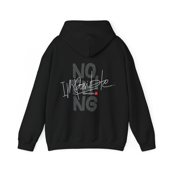 Inspirational Message Hoodie - Unisex Heavy Blend™ | 'Nothing Is Impossible' Design - Purple - S - Inspirational Message Hoodie - Unisex Heavy Blend™ | 'Nothing Is Impossible' Design - Tatoo Tee
