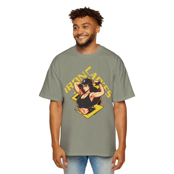 Iron Ladies Oversized Tee - Empowering Graphic Shirt for Fitness Enthusiasts - Plum - L - Iron Ladies Oversized Tee - Empowering Graphic Shirt for Fitness Enthusiasts - Tatoo Tee