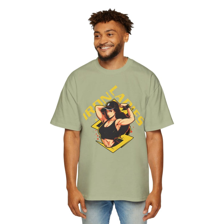 Iron Ladies Oversized Tee - Empowering Graphic Shirt for Fitness Enthusiasts - Plum - L - Iron Ladies Oversized Tee - Empowering Graphic Shirt for Fitness Enthusiasts - Tatoo Tee