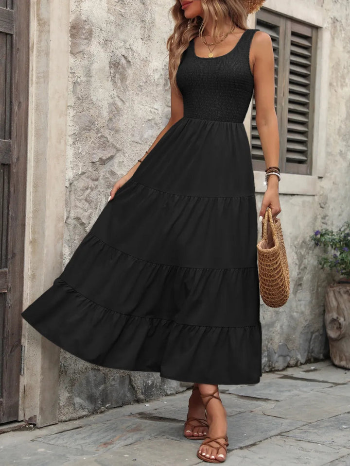 Ivy Lane Smocked Scoop Neck Sleeveless Tank Dress - Black - S - 93be4154 - f735 - 4916 - b2bd - d47ea02563a9 - Max - Tatoo Tee