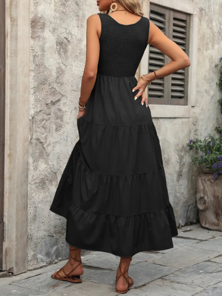 Ivy Lane Smocked Scoop Neck Sleeveless Tank Dress - Black - S - 67a149dc - 3c70 - 4a27 - a73a - 5184a26d5cb5 - Max - Tatoo Tee