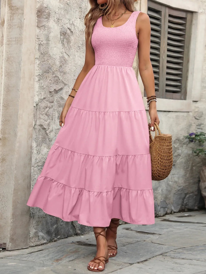 Ivy Lane Smocked Scoop Neck Sleeveless Tank Dress - Pink - S - a1d1e527 - 61de - 4ee7 - bd16 - 6263dac199b9 - Max - Tatoo Tee