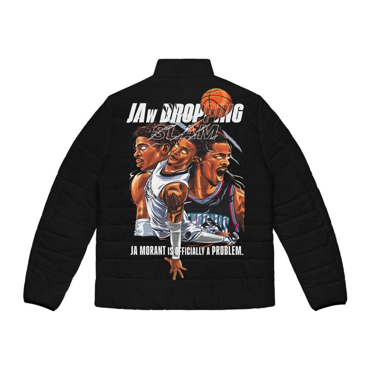 Ja Morant Slam Dunk Puffer Jacket - S - Black zipper - Ja Morant Slam Dunk Puffer Jacket - Tatoo Tee