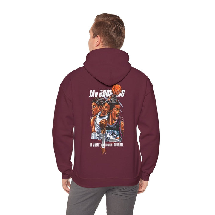 Ja Morant Slam Dunk Unisex Hoodie - Maroon - S - Ja Morant Slam Dunk Unisex Hoodie - Tatoo Tee