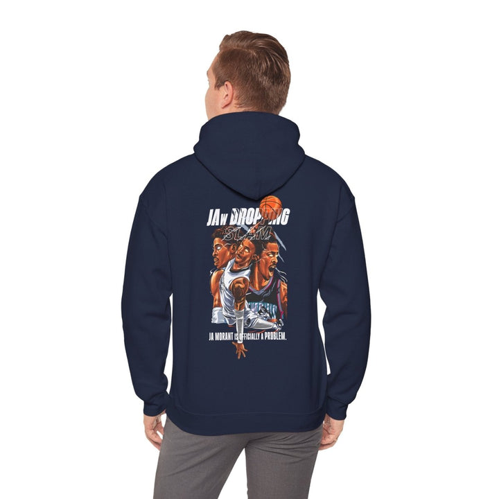 Ja Morant Slam Dunk Unisex Hoodie - Navy - S - Ja Morant Slam Dunk Unisex Hoodie - Tatoo Tee