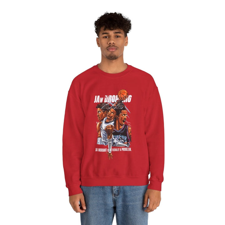 Ja Morant Slam Dunk Unisex Sweatshirt - S - Red - Ja Morant Slam Dunk Unisex Sweatshirt - Tatoo Tee