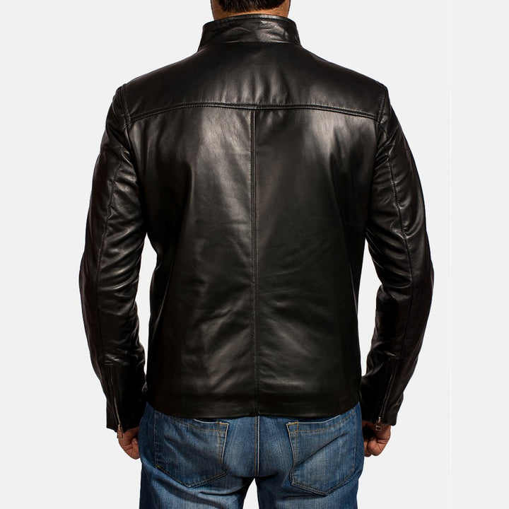 Jack Black Leather Biker Jacket - XS - Jack Black Leather Biker Jacket - Tatoo Tee