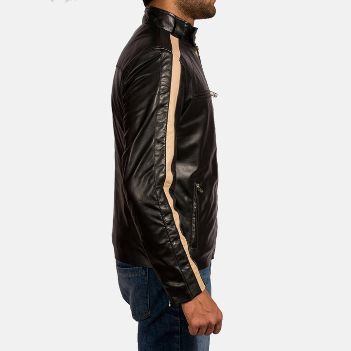 Jack Black Leather Biker Jacket - XS - Jack Black Leather Biker Jacket - Tatoo Tee