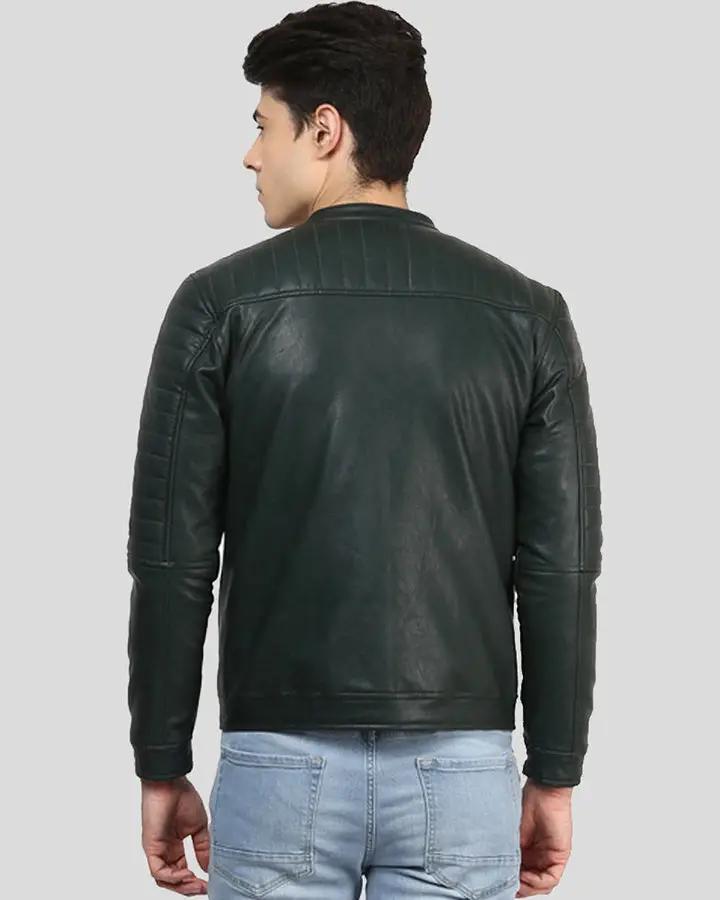 Jacob Black Biker Leather Jacket - XS - Jacob Black Biker Leather Jacket - Tatoo Tee