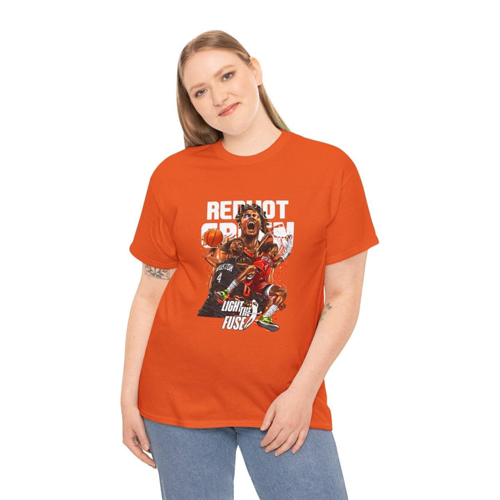 Jalen Green Light the Fuse Unisex Heavy Cotton Tee - Orange - S - Jalen Green Light the Fuse Unisex Heavy Cotton Tee - Tatoo Tee