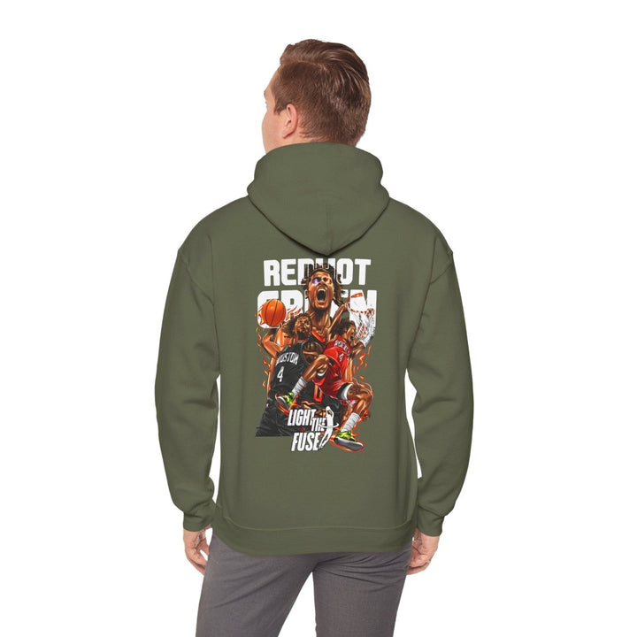 Jalen Green NBA Basketball Graphic Hoodie for Sports Fans - Military Green - S - Jalen Green NBA Basketball Graphic Hoodie for Sports Fans - Tatoo Tee