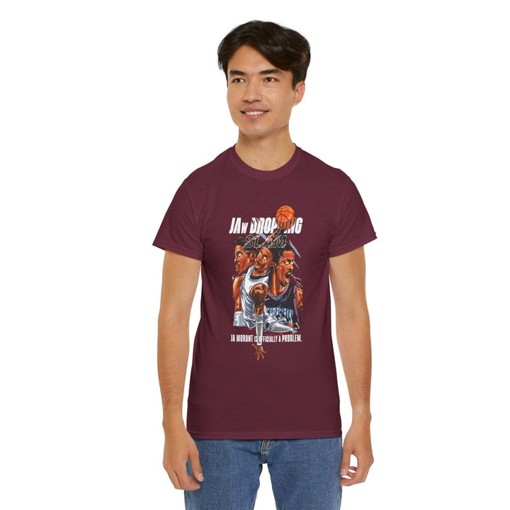 Jaw - Dropping Basketball Unisex Heavy Cotton Tee - Cardinal Red - S - Jaw - Dropping Basketball Unisex Heavy Cotton Tee - Tatoo Tee