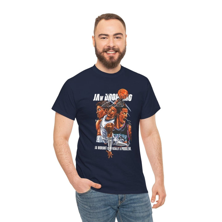 Jaw - Dropping Basketball Unisex Heavy Cotton Tee - Navy - S - Jaw - Dropping Basketball Unisex Heavy Cotton Tee - Tatoo Tee