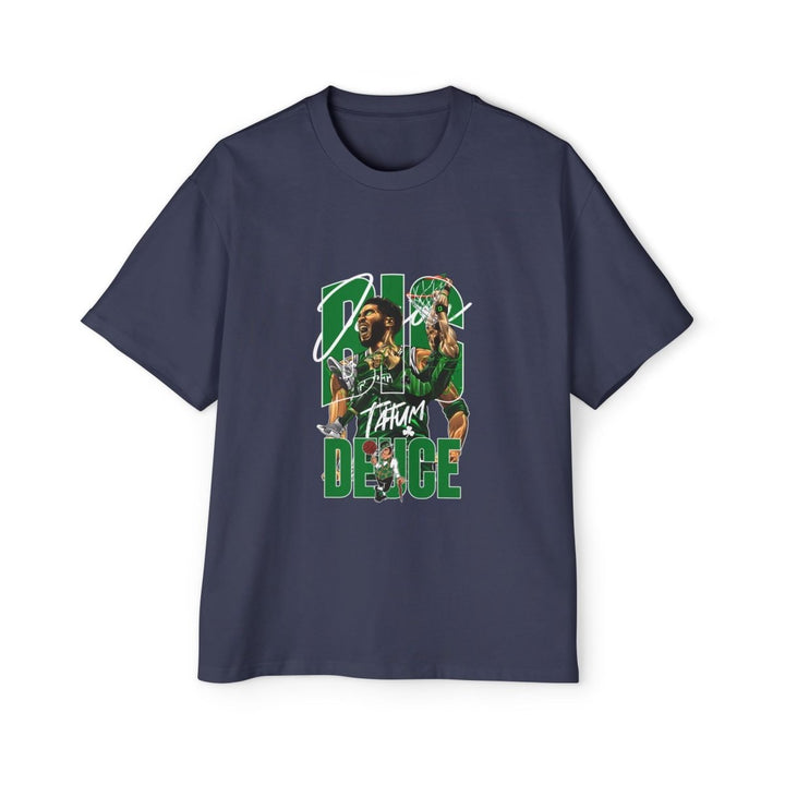 Jayson Tatum NBA Heavy Oversized Tee - Big Energy Design for Sports Fans - S - Midnight Blue - Jayson Tatum NBA Heavy Oversized Tee - Big Energy Design for Sports Fans - Tatoo Tee