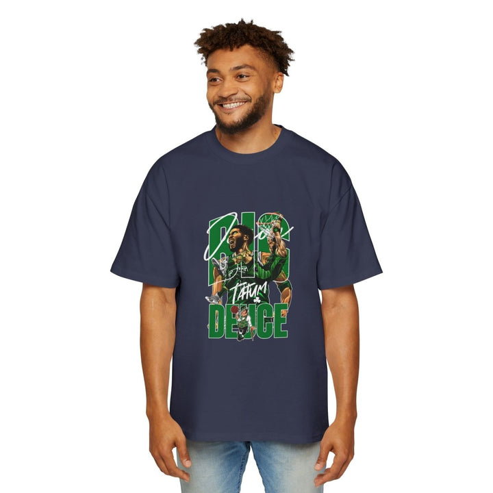 Jayson Tatum NBA Heavy Oversized Tee - Big Energy Design for Sports Fans - S - Midnight Blue - Jayson Tatum NBA Heavy Oversized Tee - Big Energy Design for Sports Fans - Tatoo Tee