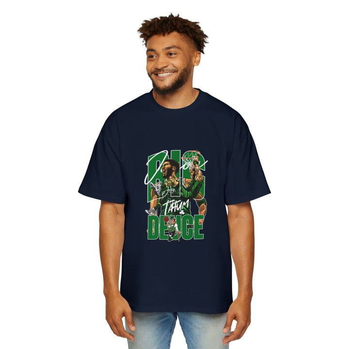 Jayson Tatum NBA Heavy Oversized Tee - Big Energy Design for Sports Fans - S - Midnight Blue - Jayson Tatum NBA Heavy Oversized Tee - Big Energy Design for Sports Fans - Tatoo Tee