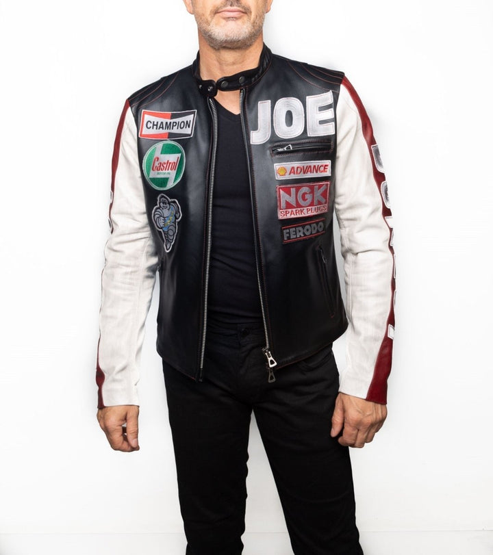 Joe Dunlop Tribute Leather Jacket - Male - XS - Joe Dunlop Tribute Leather Jacket - Tatoo Tee
