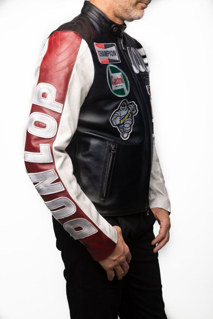 Joe Dunlop Tribute Leather Jacket - Male - XS - Joe Dunlop Tribute Leather Jacket - Tatoo Tee
