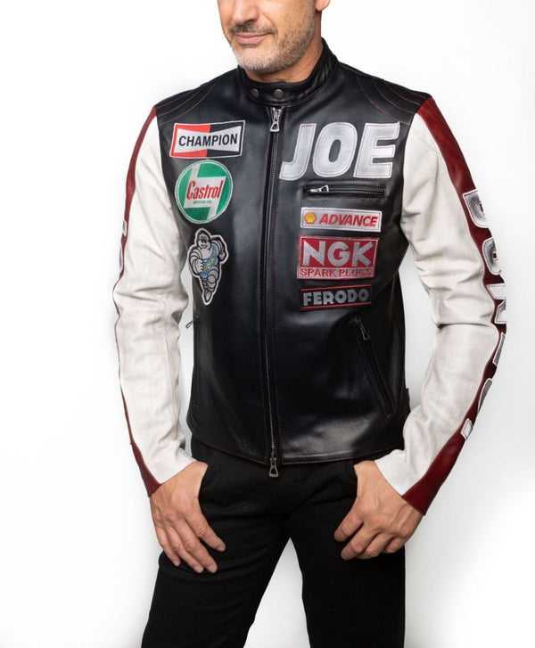 Joe Dunlop Tribute Leather Jacket - Male - XS - Joe Dunlop Tribute Leather Jacket - Tatoo Tee