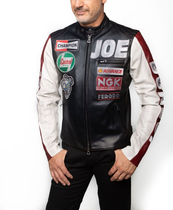 Joe Dunlop Tribute Leather Jacket - Male - XS - Joe Dunlop Tribute Leather Jacket - Tatoo Tee