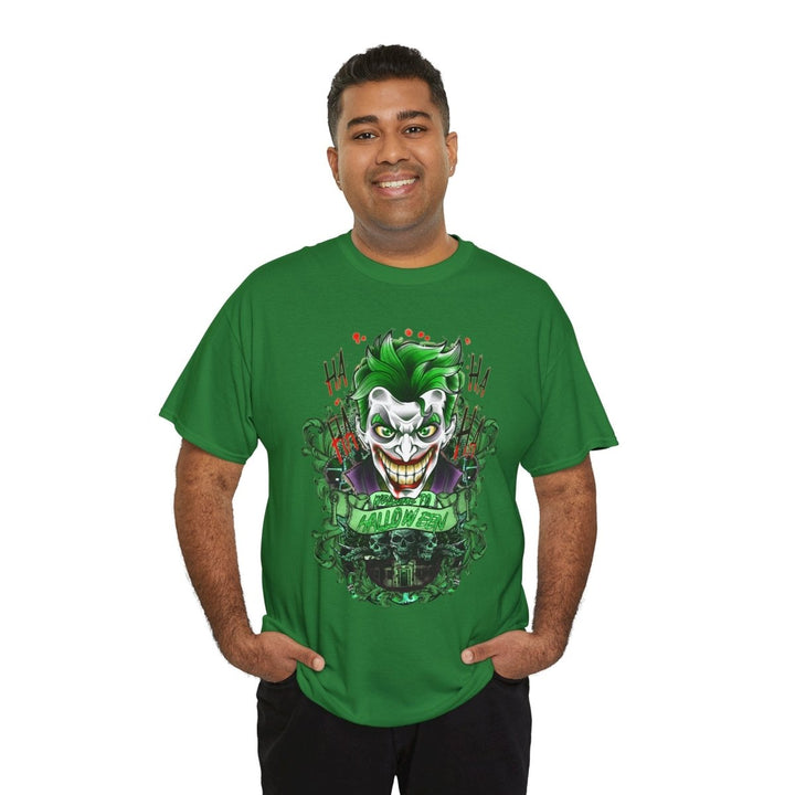 Joker Inspired Unisex Heavy Cotton Tee - Halloween Costume Tee - Navy - S - Joker Inspired Unisex Heavy Cotton Tee - Halloween Costume Tee - Tatoo Tee