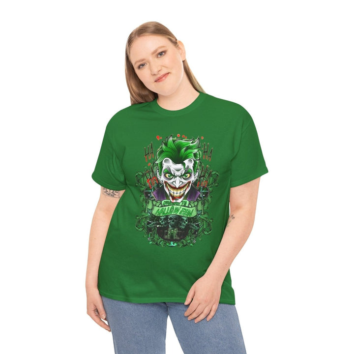 Joker Inspired Unisex Heavy Cotton Tee - Halloween Costume Tee - Navy - S - Joker Inspired Unisex Heavy Cotton Tee - Halloween Costume Tee - Tatoo Tee