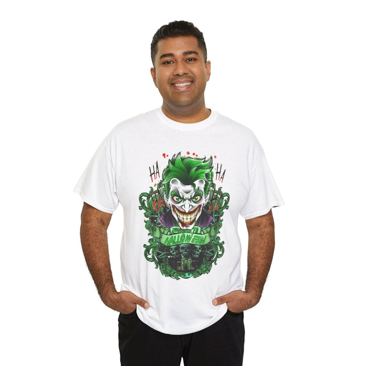 Joker Inspired Unisex Heavy Cotton Tee - Halloween Costume Tee - Navy - S - Joker Inspired Unisex Heavy Cotton Tee - Halloween Costume Tee - Tatoo Tee