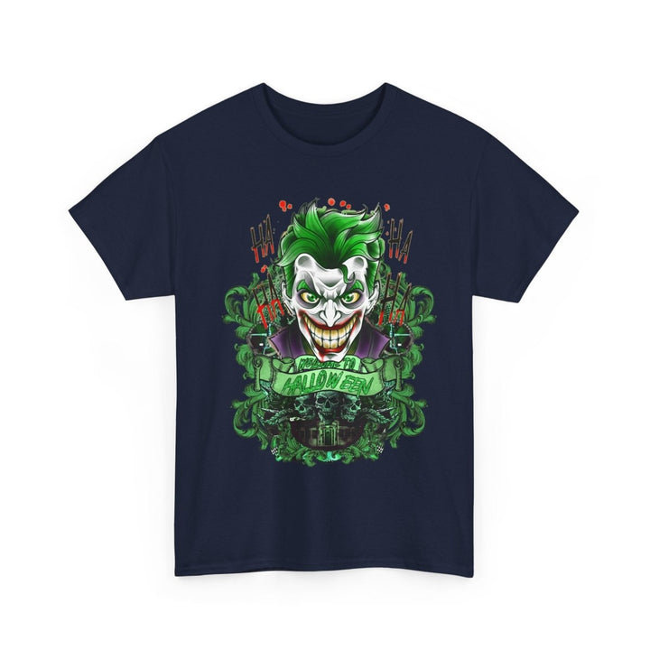 Joker Inspired Unisex Heavy Cotton Tee - Halloween Costume Tee - Navy - S - Joker Inspired Unisex Heavy Cotton Tee - Halloween Costume Tee - Tatoo Tee