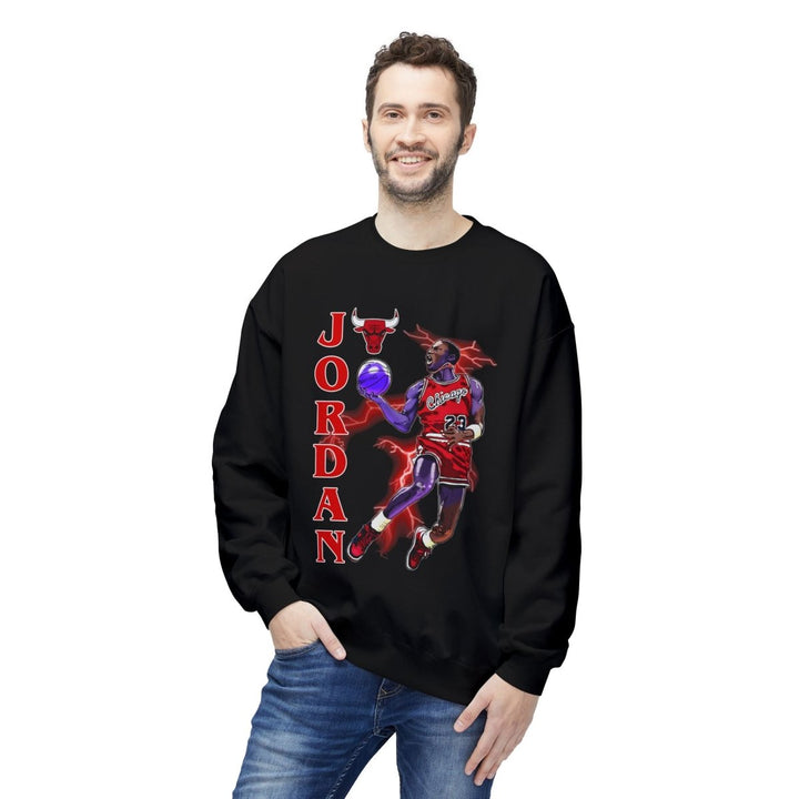 Jordan Basketball Sweatshirt, Unisex Crewneck, Sports Apparel - Black - S - Jordan Basketball Sweatshirt, Unisex Crewneck, Sports Apparel - Tatoo Tee
