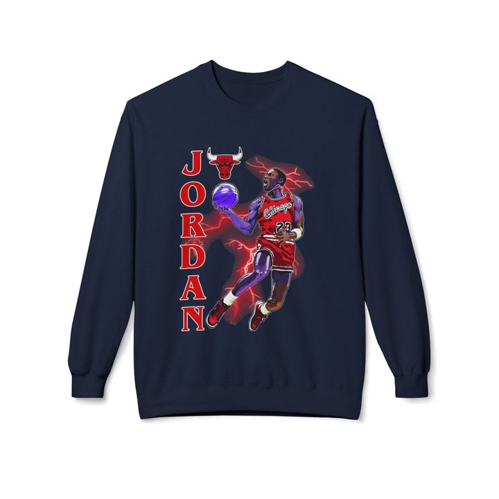 Jordan Basketball Sweatshirt, Unisex Crewneck, Sports Apparel - Navy - S - Jordan Basketball Sweatshirt, Unisex Crewneck, Sports Apparel - Tatoo Tee