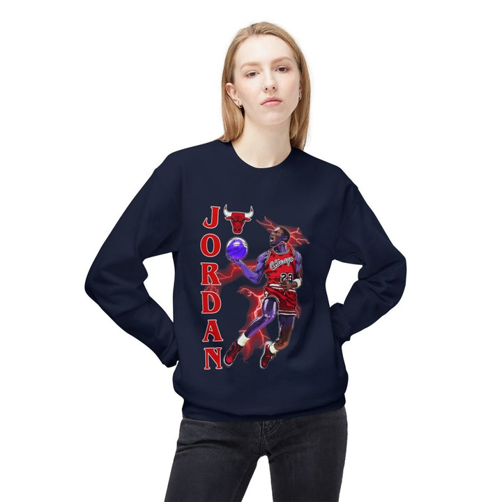 Jordan Basketball Sweatshirt, Unisex Crewneck, Sports Apparel - Navy - S - Jordan Basketball Sweatshirt, Unisex Crewneck, Sports Apparel - Tatoo Tee
