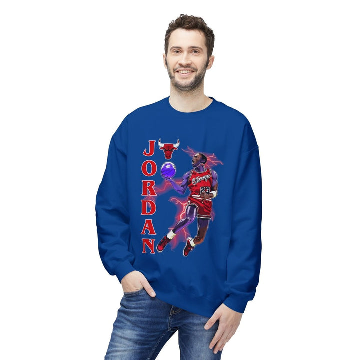 Jordan Basketball Sweatshirt, Unisex Crewneck, Sports Apparel - Royal - S - Jordan Basketball Sweatshirt, Unisex Crewneck, Sports Apparel - Tatoo Tee