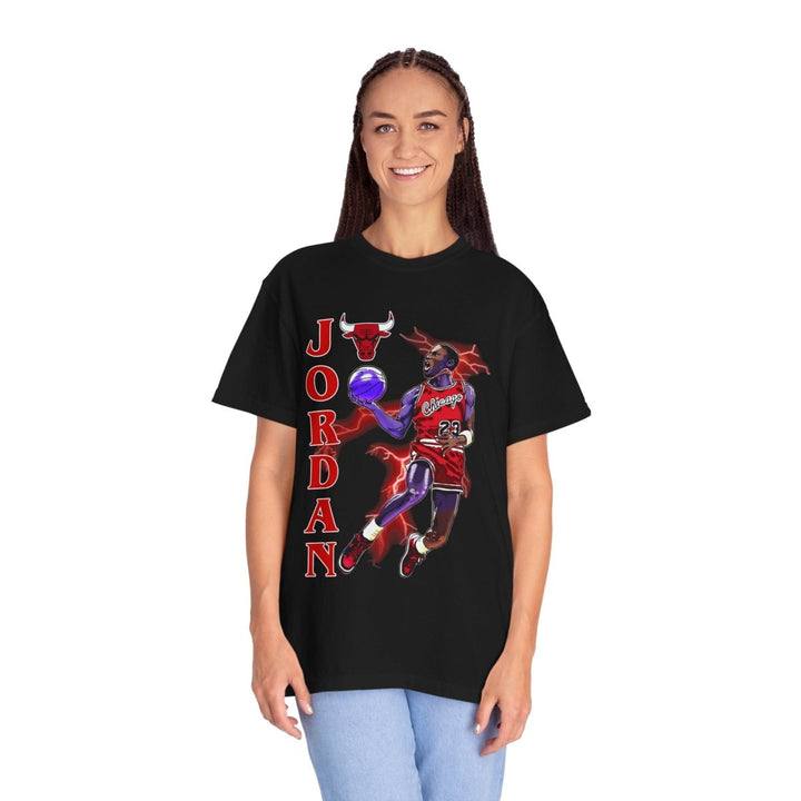 Jordan Inspired Unisex Garment - Dyed T-Shirt - Basketball Fan Tee - Black - S - Jordan Inspired Unisex Garment - Dyed T-Shirt - Basketball Fan Tee - Tatoo Tee