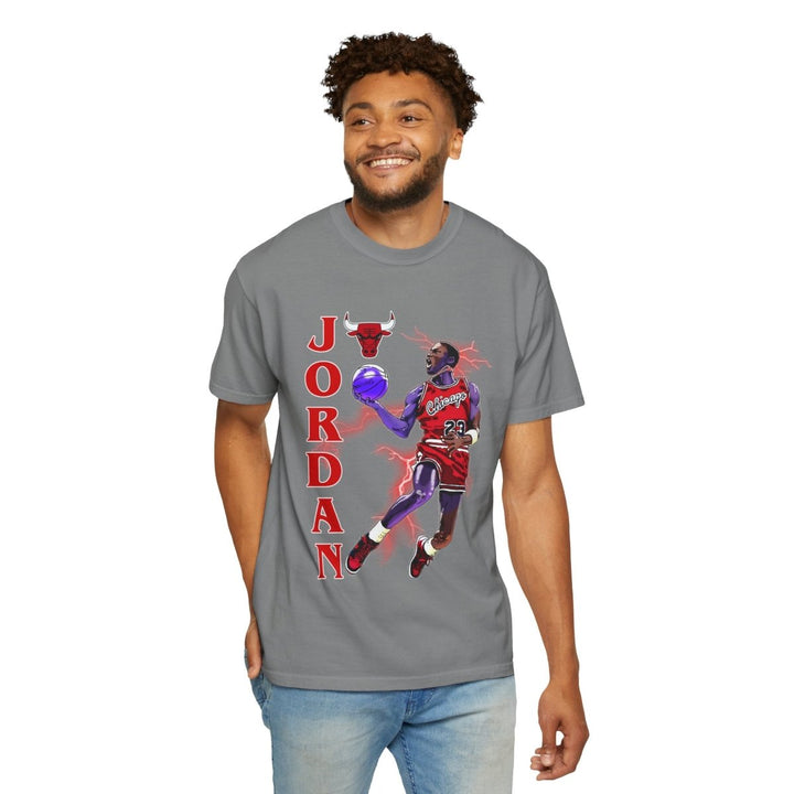 Jordan Inspired Unisex Garment - Dyed T-Shirt - Basketball Fan Tee - Chili - S - Jordan Inspired Unisex Garment - Dyed T-Shirt - Basketball Fan Tee - Tatoo Tee